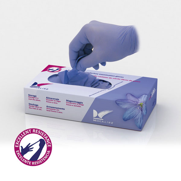 GUANTES NITRILO VIOLETA X-PEQ. 100u