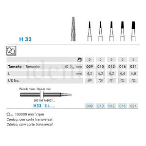 H33.104.021 KOMET carburo lab 5 ud