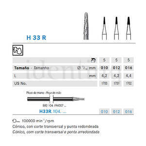 H33R.104.012 KOMET carburo lab 5 ud