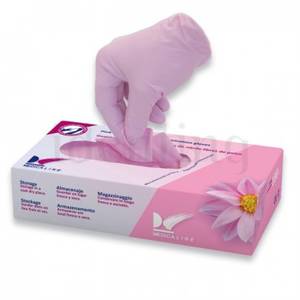 GUANTES NITRILO S/P ROSA PEQ. 100u