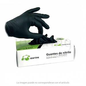 GUANTES NITRILO NEGROS X-PEQ. 100u.