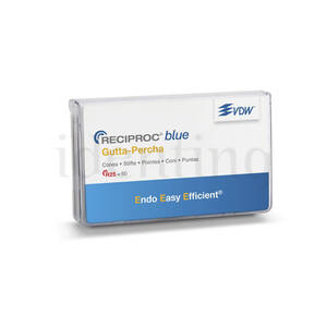 PUNTA GUTTAPERCHA BLUE RECIPROC ZIPPERER R25 28 mm 60 ud