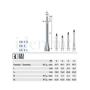 ENDOEXPLORER KOMET EX2.204.011 p/prep endodóntica 5 ud