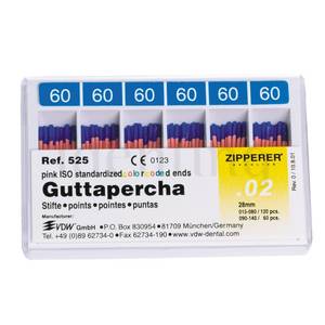 PUNTAS DE GUTTAPERCHA ISO NÂº 15-80 ZIPPERER-VDW