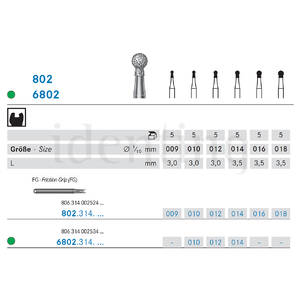 802.314.023 KOMET diamante clinica 5 ud