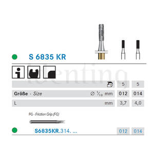 S6835KR.314.012 KOMET diamante clinica serieS 5 ud