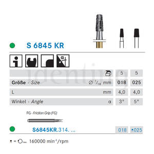S6845KR.314.025 KOMET diamante clinica serieS 5 ud