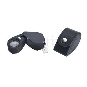 LUPA TRIPLET NEGRA 10X CON LUZ LED