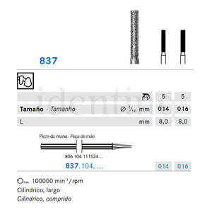 837.104.014 KOMET diamante lab 5 ud