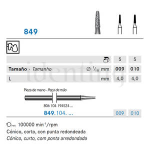 849.104.009 KOMET diamante lab 5 ud