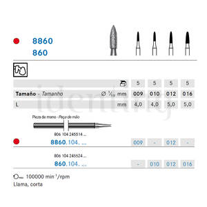 860.104.010 KOMET diamante lab 5 ud