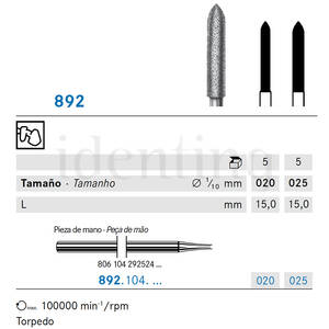 892.104.020 KOMET diamante lab 5 ud