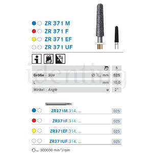 ZR371M.314.025 KOMET diamante lab turbina 5 ud