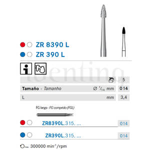 ZR390L.315.014 KOMET diamante lab turbina 5 ud