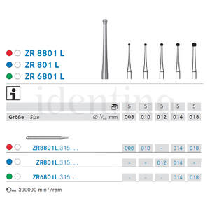 ZR6801L.315.018 KOMET diamante lab turbina 5 ud
