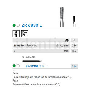 ZR6830L.314.014 KOMET diamante lab turbina 5 ud