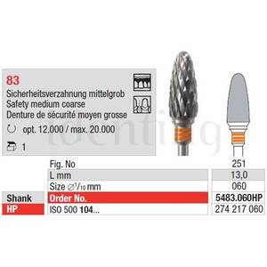 Fresa laboratorio tungsteno 5483-060