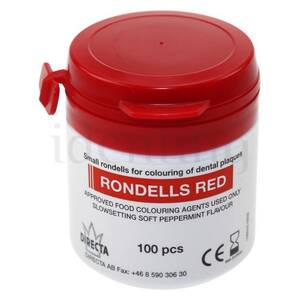 RONDELL revelador placa rojo 100 ud