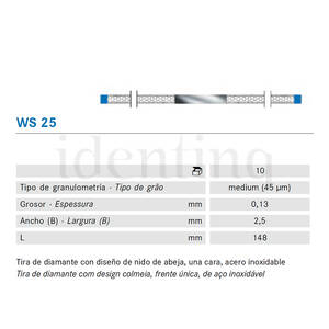 TIRAS PULIR KOMET WS25.0. KOMET diamante 10 ud