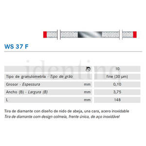 TIRAS PULIR KOMET WS37F.0. KOMET diamante 10 ud