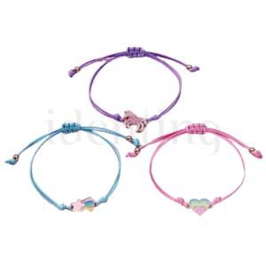 Pulseras fantasía unicorno estrella y corazón