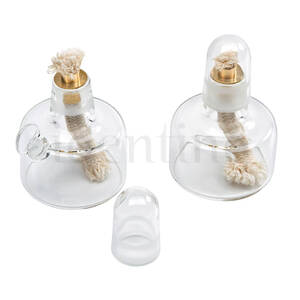 LAMPARA ALCOHOL CRISTAL C/TAPA METALICA 070070 
