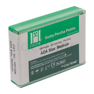 PUNTA GUTTAPERCHA HYGENIC medium/fina 100 ud