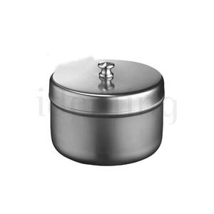 TARRO PARA ALGODON C/TAPA INOX 120X80mm. 4034 