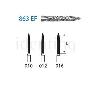 863EF.314.010 KOMET diamante clinica 5 ud