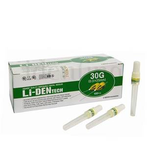 AGUJAS LI-DEN 30G CORTA 0,3x25mm 100uds.