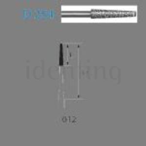 D254.314.012 KOMET diamante clinica 5 ud