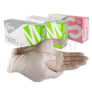 GUANTES LATEX SIN POLVO GRANDES LUNA 100u.