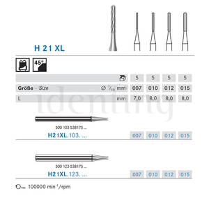 H21XL.103.007 KOMET carburo lab fresado