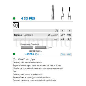 H33FRS.104.010 KOMET carburo lab 5 ud