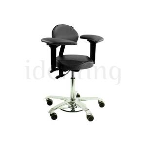 SILLA ERGO SUPPORT P/ UTILIZ DE MICROSCOPIO. INCLIN. NEGRO (K05)