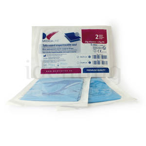 TALLA ESTERIL AZUL M 50x75cm 25+25g. VISC.PE 100u