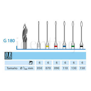 FRESAS GATTES KOMET G180.204.S 050/150 15 mm 6 ud