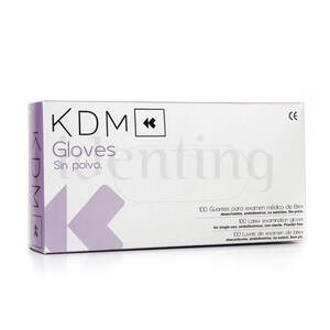 GLOVES KDM guantes latex s/polvo grandes 100 ud